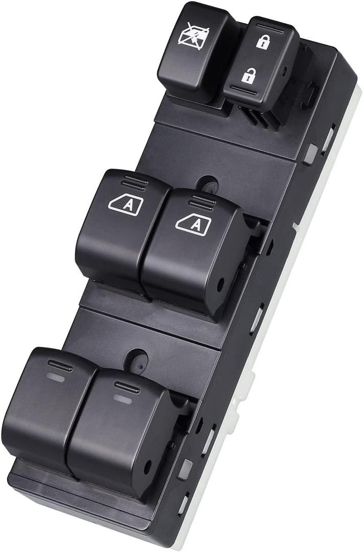 Master Power Window Switch for Infiniti G35 2007-2008, G37 2009-2013, Q40 2015 - Window Switch 25401JK41A, 25401JK41D, 25401JK41E, 25401JK43D, 25401JK43E, DWS1372, 1S15006 - (White Light)