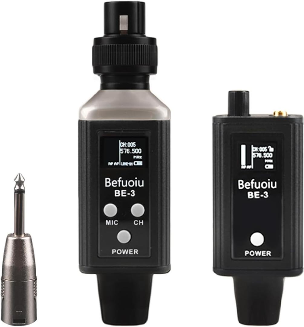 UHF Wireless In Ear Monitor System Metal, Professional Wireless IEM System, 16 Adjustable Channel, Portable Rechargeable Transmitter and bodypack Receiver for Studio, Band Rehearsal, Live Performance