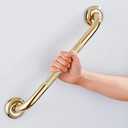 Textured Shower Grab Bar, 24-Inch Bathroom Support Rail, Stylish Bathtube Anti-Slip Safety Armrest Hand Rail, Polished Gold Finish, Good for Senior, Kids, Elderly