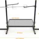 only fire Adjustable Grill Rotisserie System and Spit, Over Fire Camp Grill with Cooking Grate for Outdoor Open Flame Cooking