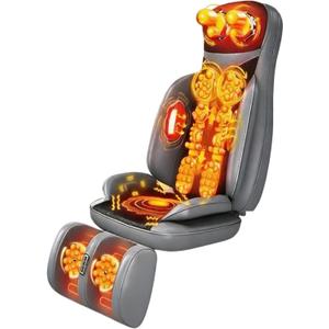 Massage Chair Pad with Heat, Portable Electric Full Body Massage Mat, 3D Shiatsu Back Massager with Movable Multi-Function Leg and Foot Massager for Body, Shoulder, Neck