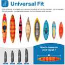 Kayak Cover 600D, Waterproof Full Coverage Canoe Cover with Zipper, Kayak Covers for Outdoor Storage, Heavy-Duty UV Protection and Tear & Dust Resistant for 13 ft Fishing Boats & Paddle Boards