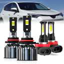 For 2016-2019 Toyota RAV4 light Bulbs, 9012 High Low Beam H11 Fog Light Combo, 4PCS