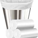 105 Count Small Trash Bags, 4 Gallon Garbage Can Liners - Unscented Wastebasket Trash Bags for Bathroom, Kitchen, Bedroom, Cleaning Supplies (15 Liter)