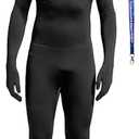 Full Bodysuit With Zipper Helper Unisex Adult Costume Without Hood Spandex Stretch Zentai Unitard Body Suit (XX-Large, Black)