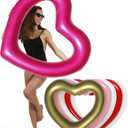 The Original Heart Pool Floats for Adults by LOTELI – Thicker & Stronger – Large Inflatable Pool Floats for Parties Bachelorette Wedding Float – River Lake Beach Raft - Durable & Easy to Inflate