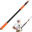  Telescoping Extension Pole, Reach to 26FT Telescoping Pole Multi-Purpose Lightweight, Sturdy with Universal Twist-on Metal Tip Extendable for Dusting Painting Window Cleaning