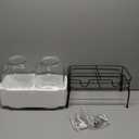 mustry Glass Drink Dispenser for Parties, 1 Gallon Beverage Dispenser with Stand and Spigot Solid Stainless Steel, Used as Lemonade Dispenser Sun Tea Jar Kombucha Jar, Set of 2