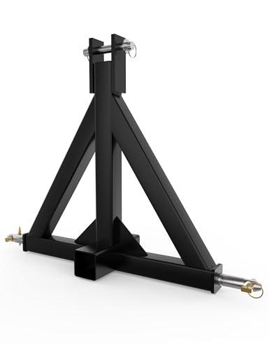 GarveeTech 3 Point 2" Trailer Hitch Receiver Heavy-Duty for Category 1 Tractors Compatible with Kubota, BX, LM25H, WLM Tractor, NorTrac, Yanmar, Kioti, Cat