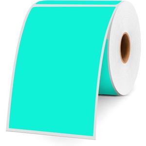3 x 5 Inch 250Pcs Rectangle Color Coding Stickers,Strong Adhesion Moving Labels for Organization,Inventory,Business,Aqua