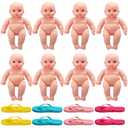 Tasdurian 16 Pcs Funny Baby Shower Chancla Game Activities Baby Shower Games How to Throw The Chancla at Their Bad Ass Doll Babies Showers Game Gender Reveal