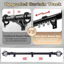 Curtain Track Wall Mounted, Curtain Rail Track System Roman Rod for Curtain, Aluminum Heavy-Duty Silent Curtains Rails Sliding Curtain Tracks for Room Divider Living Room Bedroom (Gold, 6FT)