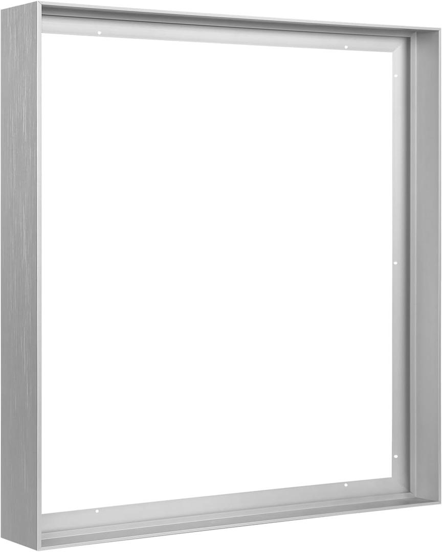 Floater Frame for 16x24 Canvas Paintings, DIY Metal Floating Frame with 1.5 Deep for Artists Designers Landscape Portrait Artwork, Modern Home Office Wall Decor (Silver)