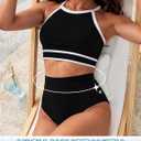 4 x Period Swimwear for Teens Women High Waisted Swimsuit Bikini Bottoms Menstrual Swim Bottoms Tankini Bathing Suit