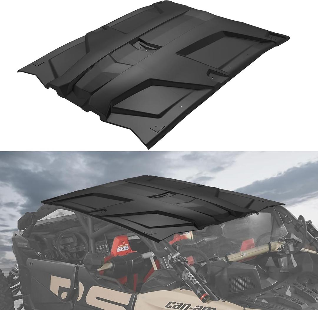 Sport Roof Top for Can-Am X3 Max, Dustproof Resistant Hard Coat Poly Roof 4 Pieces Combination Roof Sun Visor for Can Am Maverick X3 Max 2017-2024 Accessories (Replace #715003750 715003749)