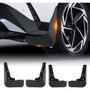 Sunsdrew 2024 Upgraded Sonata Mud Flaps for 2025 Hyundai Sonata SEL Accessories, All Weather Guard Sonata Splash Guards, No-Drill Front&Rear 4PCS Sonata Fender Set with Hardware(Not for N-Line)