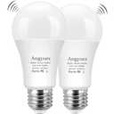 Radar Motion Sensor Light Bulb, Adjustable Detection Range 12W (100 Watt Equivalent) A19 Motion Sensing Outdoor Bulb Auto-Activated Dusk to Dawn LED Bulb, Daylight 5000K E26 1100LM, 2Pack