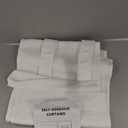 NICETOWN Glass Door Curtain, Window Treatment Panel Solid Thermal Insulated Energy Efficient French Door Cover for Classroom Kitchen Patio, 36 x 80 inches, Pure White, Single Piece