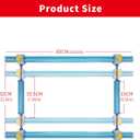 Couple Embroidery Art Embroidery Clip Frame Heavy-Duty 4-Slot Adjustable Scroll Frame for Needlepoint Quilting Silk Painting Universal Embroidery Frame & Cross Stitch Hoop Set (Blue, 60cm)