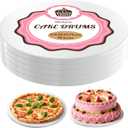 16 Inch Cake Boards Round - 5 Pcs Sturdy 1/2" Thick Greaseproof Cake Drums for Wedding & Birthday Multi-Layer Cakes, White Food-Grade Cardboard Base (5 Pcs, 16 Inch)