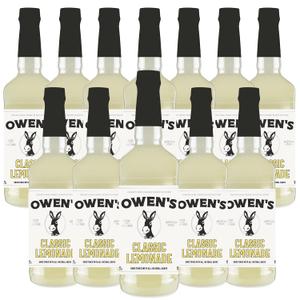 Owen's Classic Lemonade, Premium Cocktail Mixer Made with Real Fresh Lemon Juice - 750ml Bottle (12 Pack)