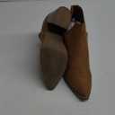 DREAM PAIRS Women's Ankle Boots Chunky Heel Pointed Toe Short Booties Shoes (9.5, Light Brown-suede)