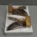 Vintage Brass Butterfly Bookends,Resin Book Ends for Shelves,Heavy Duty Decorative Bookends,Creative Book Stopper Holder Decor for Desk Home Office,Shelf Decoration,Gifts for Mother's Day, Black Brass