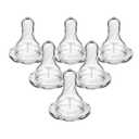 Dr. Brown's Natural Flow Level T Narrow Baby Bottle Nipple, Newborn Slow Flow, 0m+, 100% Silicone, 6-Pack