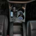 AD Car Coasters Set of 6 Drink- Absorbing Round Ceramic Stone Coaster with a Finger Notch for Easy Removal Cork Base for Auto Cupholder Accessories Keep Vehicle Clean