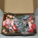 Yunsailing 8 Pack Artificial Peony Flowers Faux Silk Hydrangea Bouquet Wedding Home Table Decor Reusable Bouquet of Rose Flower for Birthday Wedding(Red and Pink)