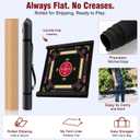 Mahjong Mat for Table 33” x 33”, Premium Non-Slip Noise-Reducing Table Cover, 2mm Thick Waterproof Rubber Game Mat with Carrying Bag – Foldable Mahjong Table Mat for Mahjong, Poker, Card & Board Games
