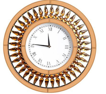 Wall Clock Large 20 Inches Silent Decorative Wall Clock Battery Operated Non Ticking Roman Numeral Acrylic Wall Clocks Decor Versatile for Living Room Bedroom Kitchen Ideal House-Warming Choice