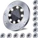 Solar Ground Lights, Waterproof Solar Garden Light, Upgraded Outdoor Garden Waterproof Bright in-Ground Light, Landscape Lights for Pathway,Yard,Deck,Lawn,Patio,Walkway (12 Pack White Light)