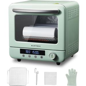 OFFNOVA Sublimation Oven Machine, 20L 110V 1250W Convection Oven for Sublimation Blanks Mugs Tumblers Cups Water Bottles Bulk Printing, with Oven Glove and Shrink Wrap, 14.4"D x 14.5"W x 17.3"H