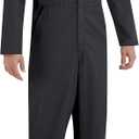 Red Kap Men's Twill Action Back Coverall (54 Tall, Black)