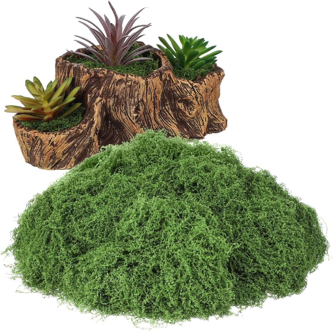 NUOBESTY Faux Moss for Plants Indoor Artificial Green Moss 4.72X4.72 Inch Maintenance-Free Planter Decor for Fairy Garden Wedding Table Centerpiece