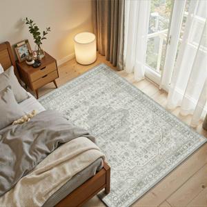 Washable Area Rug for Living Room, Bedroom Kitchen(3'x5') (Sage)