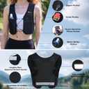 Running Vest for Women Men, USA Design, Lightweight Hydration Vest, Adjustable Elasticated Crisscrosses, Front Phone Pocket, Running Vest with 500ml Soft Flask for Marathon, Training Runs