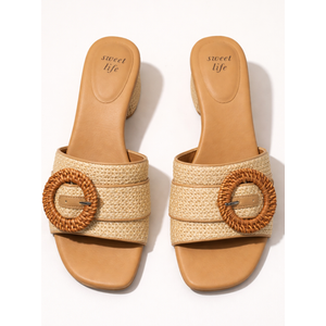 Sweet Life Women's Braided High Heel Sandals 8