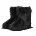 CEPEPRIN Women's Faux Fur Boots Furry Fuzzy Snow Boots Fluffy Winter Boot Warm Comfortable Mid-Calf Boot, US Women 10