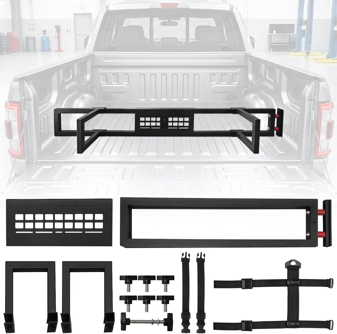 Truck Bed Divider Compatible with Ford F150 Accessories 2015-2023 | Truck Bed Organizer, Cargo Organizer Panel, Aluminum Alloy Luggage Divider Cargo Manager