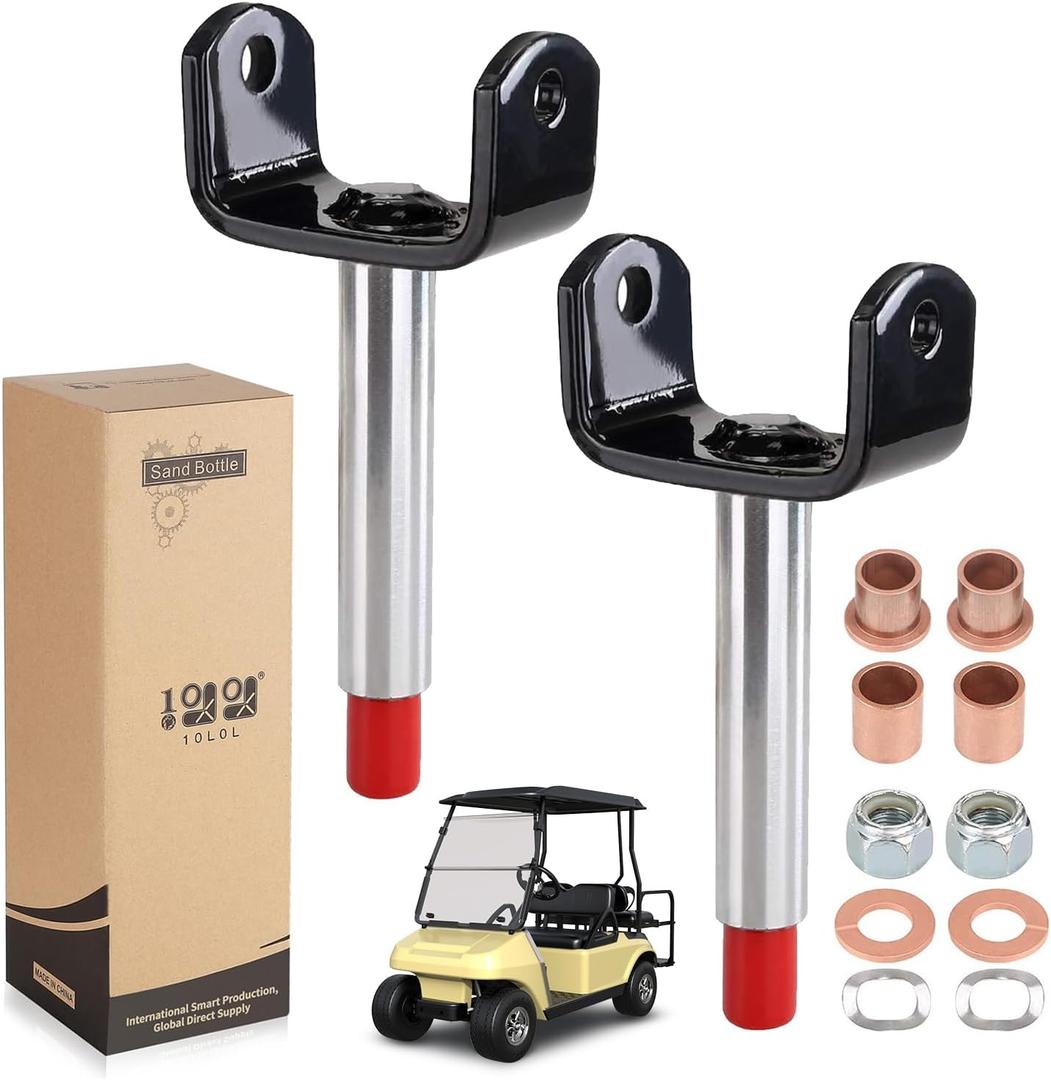 10L0L Golf Cart Front End King Pin Repair Kit for Club Car DS 1981-Up,OEM# 1016386 1010150 1016389 8067 7048 (2 Pack)
