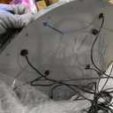 Modern LED Chandeliers for Foyer Entryway High Ceiling Long Staircase Chandeliers Dimmable Dimmable Flush Mount High Villa Foyer 2700k-6000k (26in x 7.9in x 118in, Black)