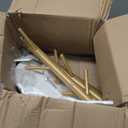 Snaikor Metal Coat Rack with Natural Marble Base, Modern Coat Rack Freestanding, Sturdy Coat Tree Stand, Golden Hall Tree for Jacket Hat Bag Entryway