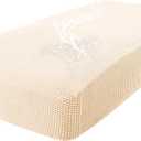 hyha Waterproof Couch Cushion Covers for Pets, Non Slip Sofa Seat Cover for Dogs Washable, Soft Thick Stretch Jacquard Fabric, Sofa Slipcovers with Elastic Bottom (1 Piece for Medium, Beige)