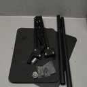 Queekay Reptile Heat LAMP Stand, Black Metal, Adjustable Height and Width, 5 Hanging Hooks, for Terrarium, Aquarium, Incubator, Cages, Suitable for Reptiles, Amphibians, Small Animals