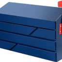 Wall Mount Mailbox for House Outside, Large Capacity Mailbox with Flag Drop Box, Galvanized Steel and Rust-Proof Metal Post Box, 15.74"x9.84"x4.33", Blue, MD065