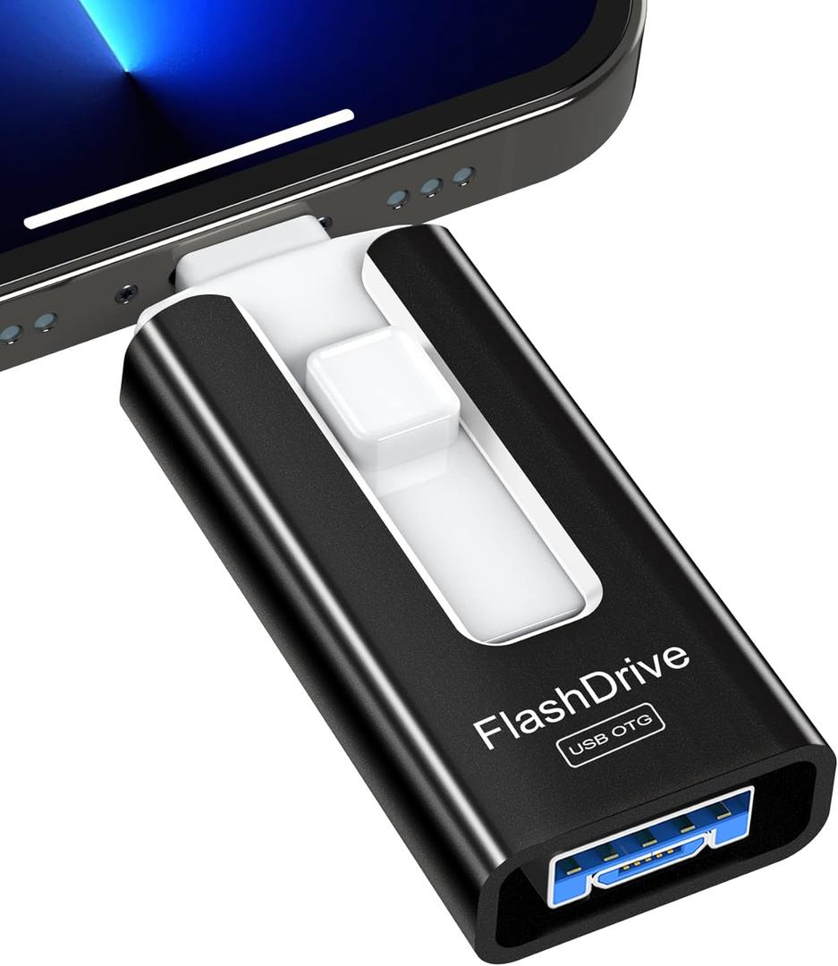 Sunany Flash Drive 512GB Thumb Drive USB Memory Stick High Speed External Storage USB Stick Photo Stick for Phone, Pad, Android, PC and More Devices (Black)