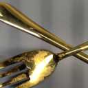 Gisly Gold 12 Pieces Serving Utensils Include Large Serving Spoons,Slotted Serving Spoons,Serving Forks,Serving Tongs,Appetizers Tongs,Soup Ladle and Pie Cake Server for Buffet Catering