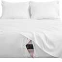 Extra Deep Pocket Full Sheet Set for Air Mattress, 6 Piece Air Bed Sheets Set with 18-24 Inches Depth, Soft & Breathable Inflatable Bed Sheet Set with Flat Sheet, Fitted Sheet and Pillowcases, White